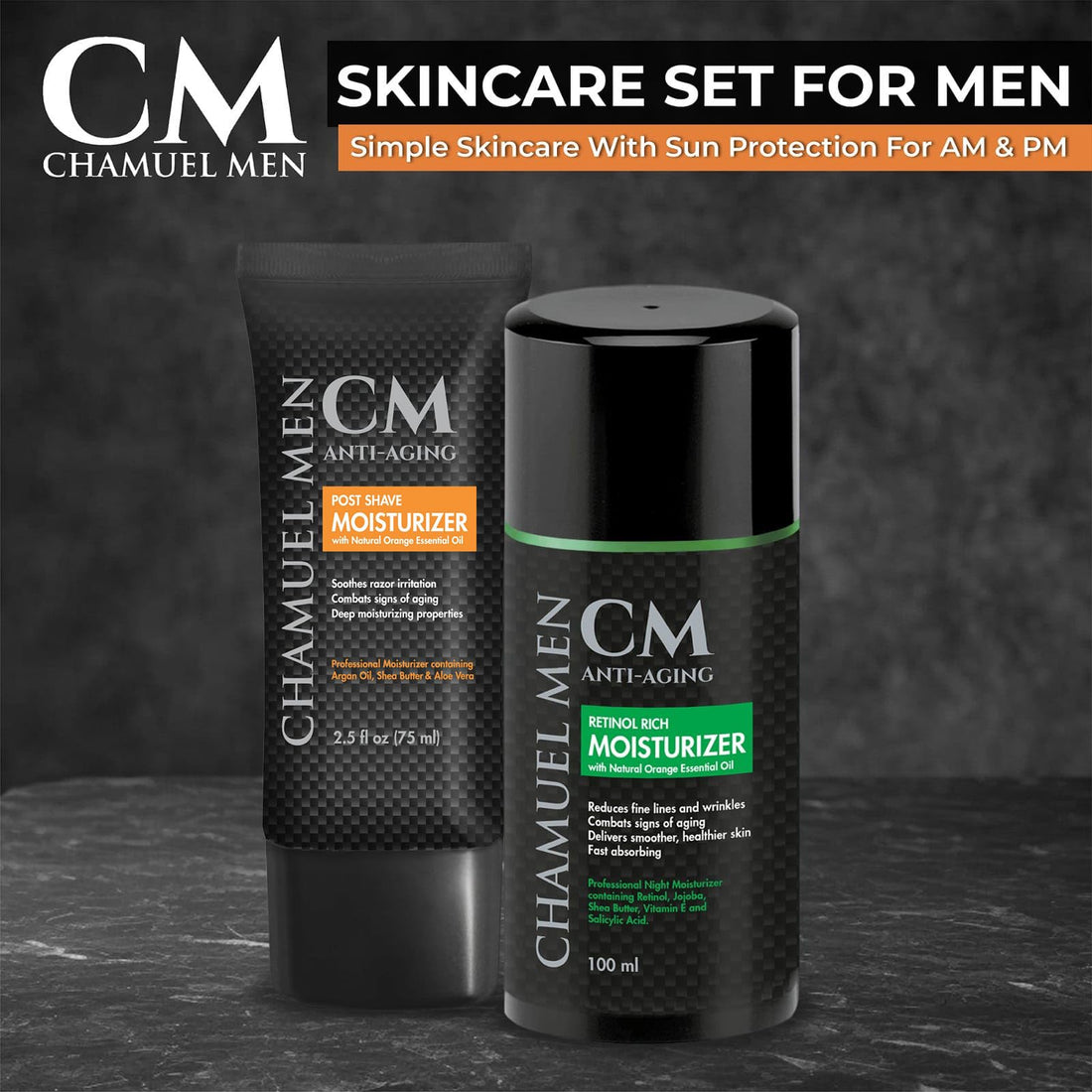 Chamuel Men Skincare Day &amp; Night Skincare Set