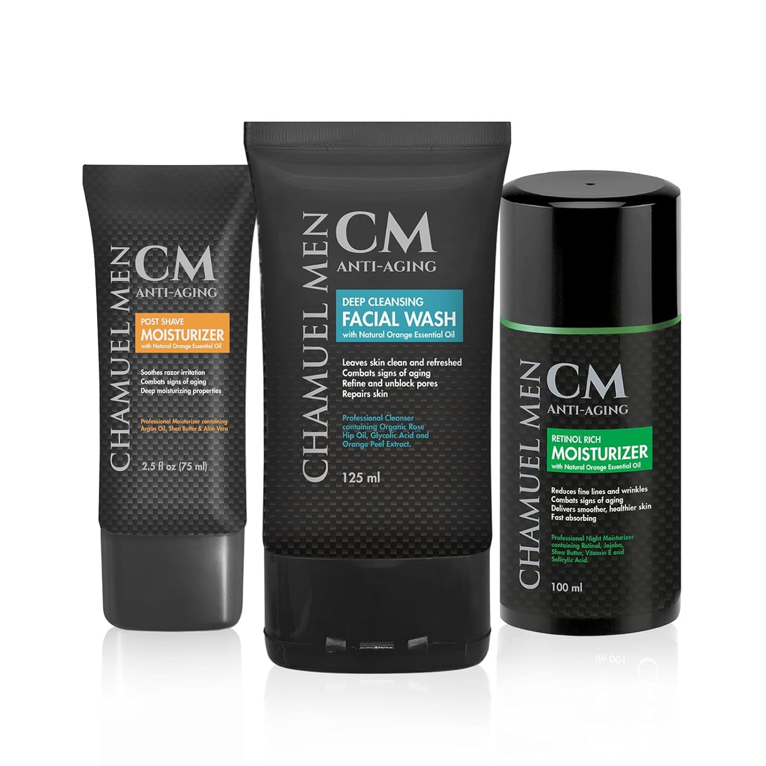 Chamuel Men 3-Piece Skincare (All You Need Skincare Set)