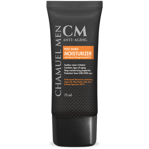 Chamuel Men Post Shave Face Lotion – All Natural SPF for Sensitive, Dry, Oily or Combo Skin